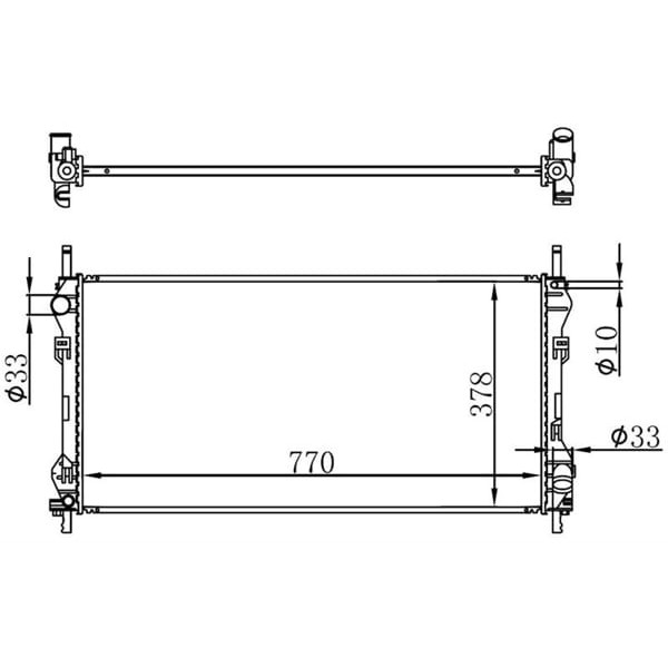 ORIS BFR018016 Radyatör Ford Transit V184 2.0Dı-TDCI 00-06 770X378X22 Ac /- 