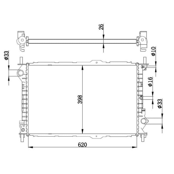 ORIS BFR116026 Radyatör Brazing Connect 70 Hp Mek 620X400X26