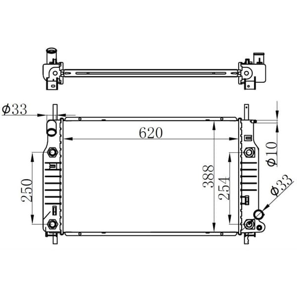 ORIS BFR125026 Radyatör Brazing At 620X388X26 Mondeo 92-00 62105 
