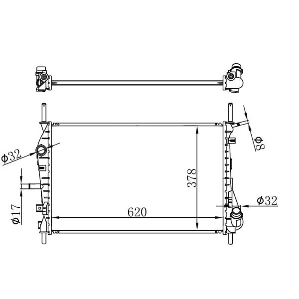 ORIS BFR130026 Radyatör Brazıng Mondeo 2.0 TDCI 02 07