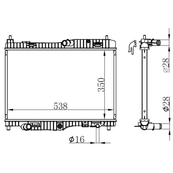 ORIS BFR140018 Radyatör Brazing Fiesta VI 1.4 08 350X558X18