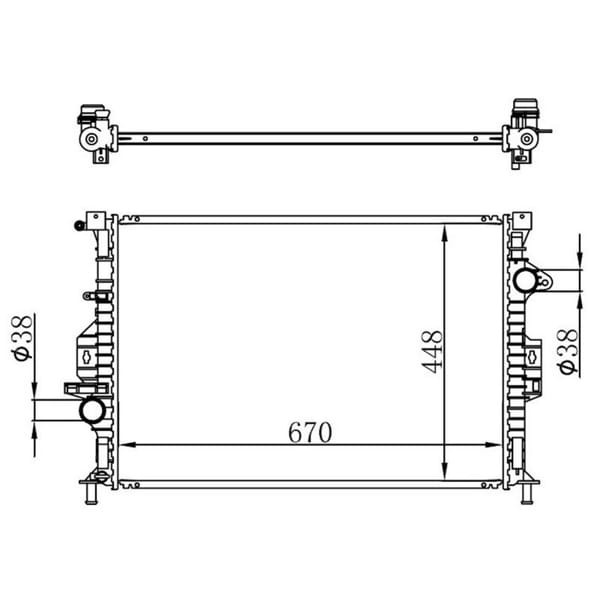 ORIS BFR162016 Radyatör Brazing Mondeo 07 Mek 670X448X16