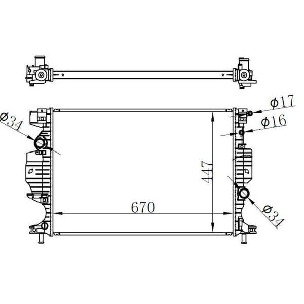 ORIS BFR179026 Radyatör Brazing Mt 670X448X26 Bfr903 Mondeo IV 1.5 Ecoboost/2.0 TDCI 13 620156 