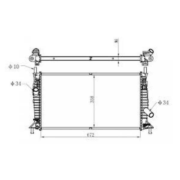 ORIS BFR501016 Radyatör Brazing Focus II 04-12 Cmax 1.6Ti 1.8 2.0 05-07-10 Volvo S40 1.6 1.8 2.0 C30 