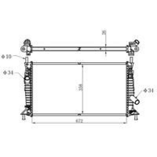 ORIS BFR501026 Radyatör Brazing Focus II 04-12 Cmax 1.6TDCI 1.8TDCI 2.0TDCI 05-07-10 Volvo S40 1.6D 