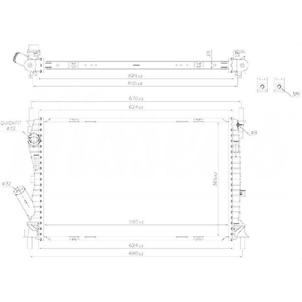 ORIS BFR900026 Radyatör Brazing Mt 590X366X26 Fiesta 1.6 TDCI 2001 69223