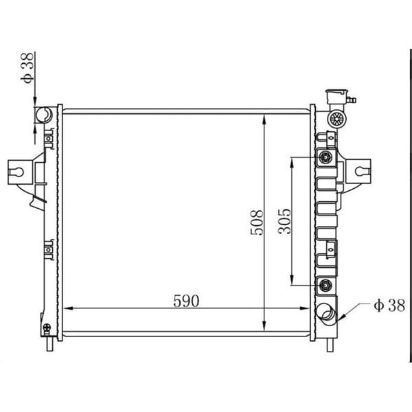 ORIS BGM024026 Radyatör Brazing Jeep Grand Cherokee 01 Otom 590X508X26