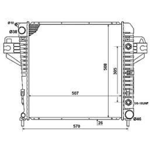 ORIS BGM098026 Radyatör Brazing Cherokee 01 Liberty 02 3.7İ 506X508X26 Otomatik