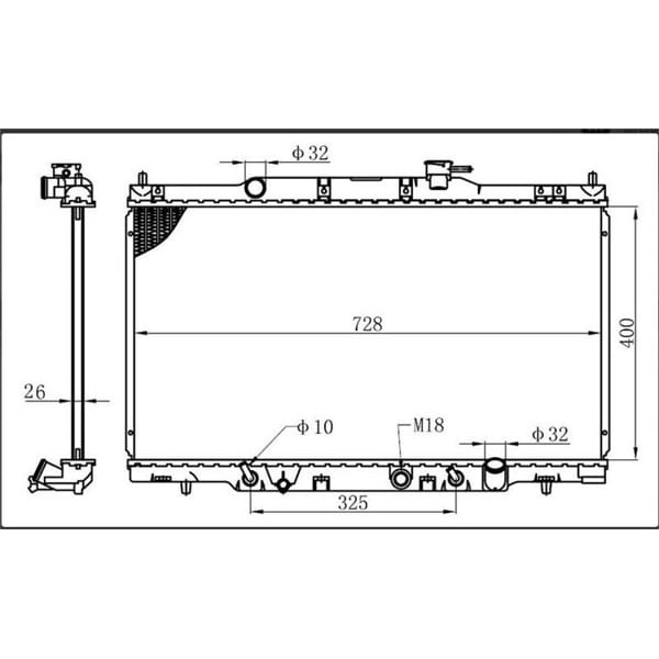 ORIS BHN002026 Radyatör Brazing At 400X728X26 Cr-V 2.0İ 02- 68106