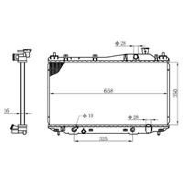 ORIS BHN034016 Radyatör Brazing Civic 01 Ac Klimasız Otom 350X660X16