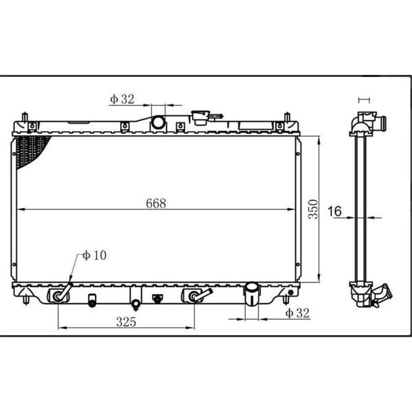 ORIS BHN048016 Radyatör Brazing At 350X668X16 Accord 1.8İ/ 2.0/2.0İ 90- 622831 
