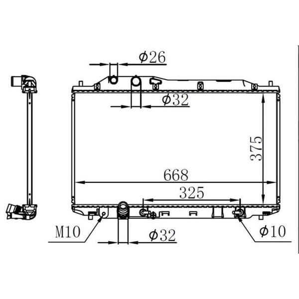 ORIS BHN101016 Radyatör Brazing At 375X668X16 Civic VIII 1.3İ 06- 68141