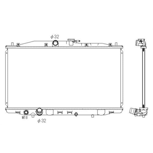ORIS BHN105016 X Radyatör Brazing Accord 03 375X708X16