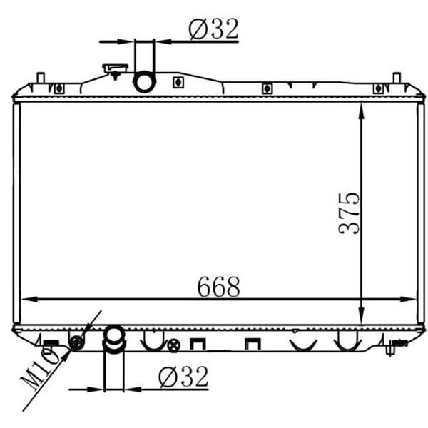 ORIS BHN130016 Radyatör Brazing Civic 12 373X668X16 Mek. 
