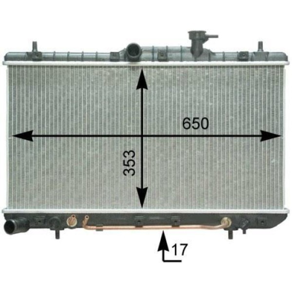 ORIS BHY000016 Radyatör Brazing Accent Admire 1.6İ 99 335X638X16 