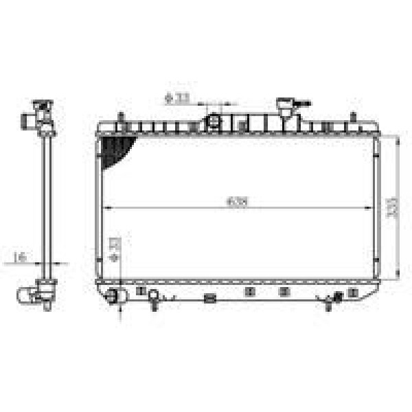 ORIS BHY001016 Radyatör Brazing Accent II Admire 1.6I 00-05 Ac Klimasız Mek Otom 335X638X16