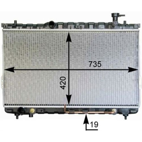 ORIS BHY012016 Radyatör Brazing Santafe 01 400X718X16 