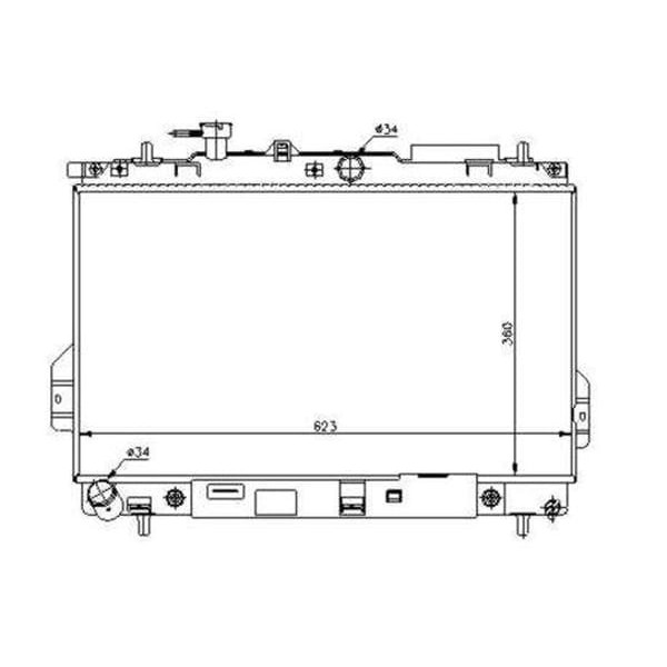 ORIS BHY025022 Radyatör Brazing Hyundai Matrıx 1.6-1.8 06 Otomatik 360X618X22 