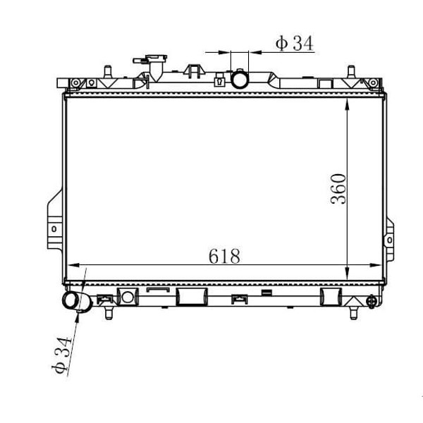 ORIS BHY026022 Radyatör Brazing Hyundai Matrıx 1.5 CRDI-1.6İ-1.8İ 01 Mekanik 360X618X22 