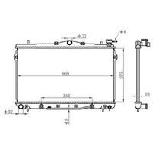 ORIS BHY027016 X Radyatör Brazing Elantra 1.5I-1.6I 95 Ac Klmasız Otom 375X668X16