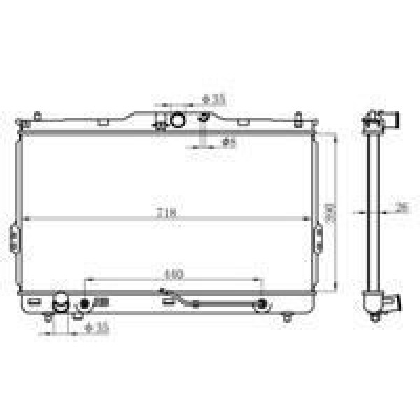 ORIS BHY041 Su Radyatörü Santafe 00- 2.0 CRDI Mt Brazıng 390X718X26 