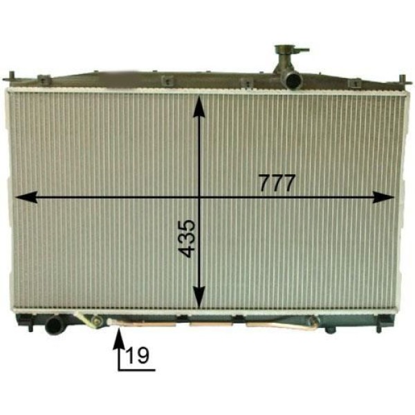 ORIS BHY053018 Radyatör Brazing Santafe 2.2 CRDI 06 435X768X18