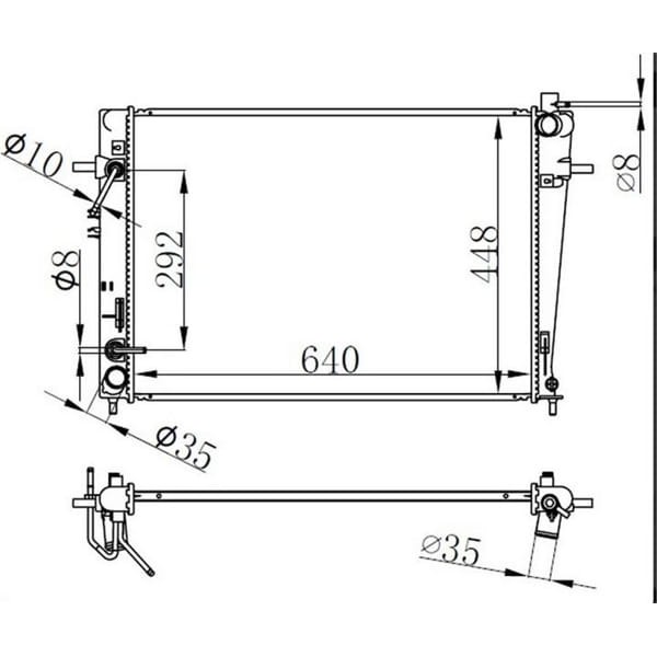 ORIS BHY098018 Radyatör Brazing At 640X438X18 Tucson 2.0 CRDI 04 