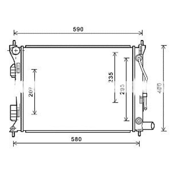 ORIS BHY100016 X Radyatör Brazing Accent Blue 1.4İ-1.6İ- İ20 1.4İ Otom 500X382X16