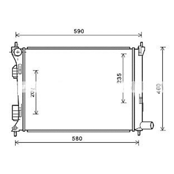 ORIS BHY120016 Radyatör Brazing Accent Blue 1.4İ-1.6İ- İ20 1.4İ Mek 500X382X16