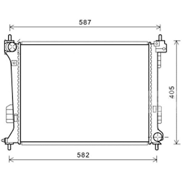 ORIS BHY122016 Radyatör Brazing Hyundai İ20 1.4 08 1.2 12 Mek. 500X382X16