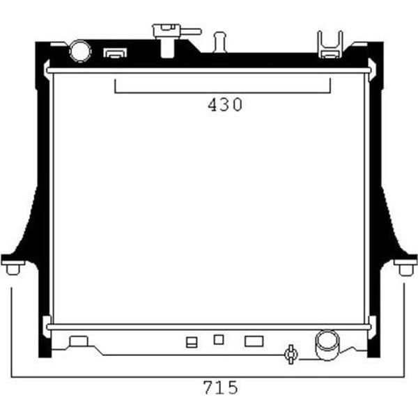 ORIS BIS006026 Radyatör Brazing Isuzu Pickup 2006 Mek.Şanz 475X588X26