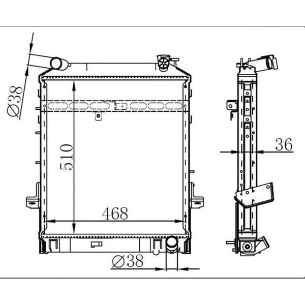 ORIS BIS084036 Radyatör Brazing Mt 510X468X36 Nlr