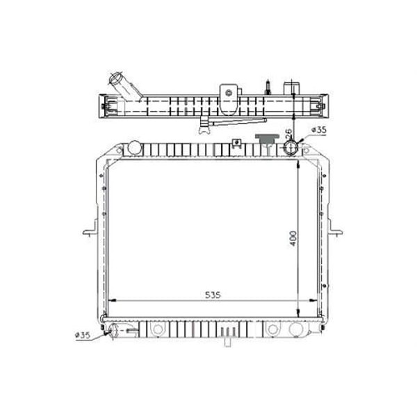 ORIS BKI015032 Radyatör Brazing Kia Bongo 2.7D Mek 400X528X32 