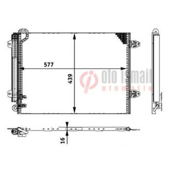 ORIS CVW083 Klima Radyatörü Passat B6 05- B7 10- Cc 08- 615X425X16