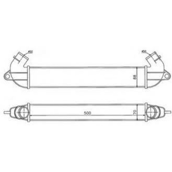 ORIS IFI001085 Turbo Radyatörü Intercooler Fiat Doblo 1.3 Mjtd 01 1.9 Jtd 01 500X70X85 Mek.
