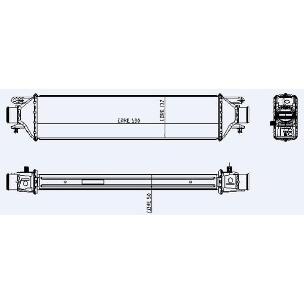 ORIS IFI076050 Turbo Radyatörü Intercooler 583X133X50 A/M Linea 1.4 07 