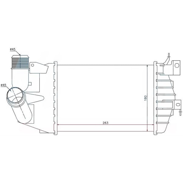 ORIS IOP508060 Turbo Radyatörü Intercooler Astra H-Zafira Al/Pl/Brz 262X181.5X62 96587 