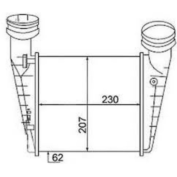 ORIS IVW002062 Turbo Radyatörü Intercooler VW Passat-Super B 1.9TDI-2.0 TDI 00 230X203X62 Mek.-Otoma