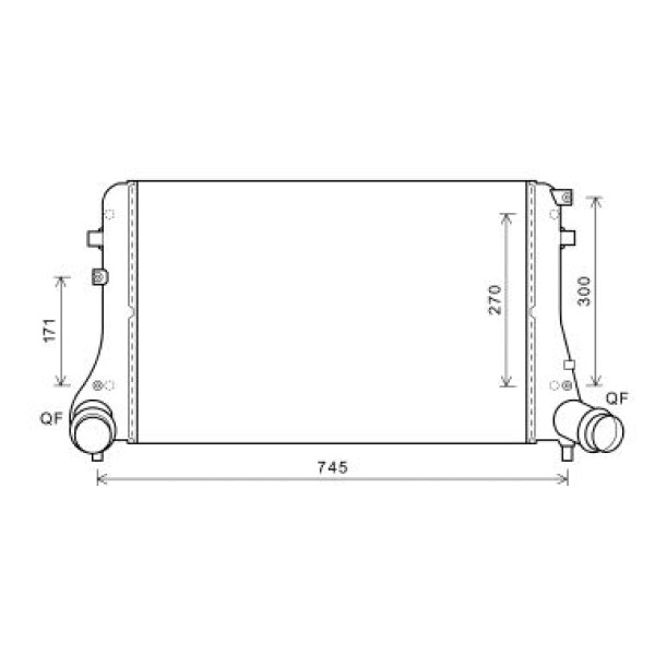 ORIS IVW004032 Turbo Radyatörü Intercooler Audi A3-Golf V-Jetta-Passat 05 Golf VI 08 617X389X32 Mek.