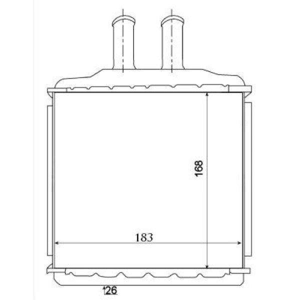 ORIS KCH002026 Kalorifer Radyatörü Brazing Daewoo Nubira-Lacetti 04 Chevrolet Lacetti-Nubira 05 168X