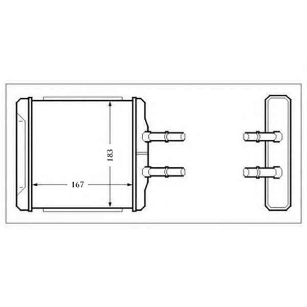 ORIS KCH008026 Kalorifer Radyatörü Brazing Lanos 97 Nubira 97 167X183X26