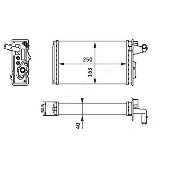 ORIS KFI006 Kalorifer Radyatörü Tempra Tipo / 145 94- 146 94- 155 92- Brazıng 250X156X32 