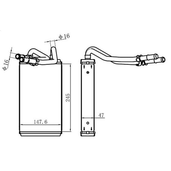 ORIS KFR009047 Kalorifer Radyatörü Ford Transit 07 245X148X47 