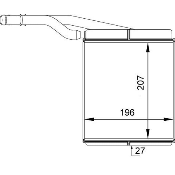 ORIS KFR014042 Kalorifer Radyatörü Brazing Focus-Tourneo Connect 1.6 16V-1.8 16V-1.8 TDI 2195X187X40 
