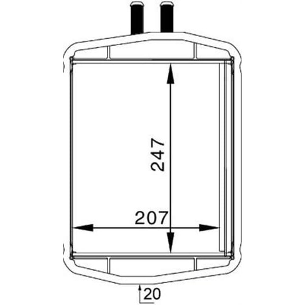 ORIS KFR026022 X Kalorifer Radyatörü Brazing Ka 96-08 Fiesta IV 95-02 Puma 97-02 1.3-1.6 247X198X22