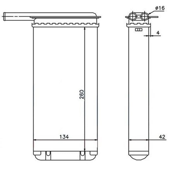 ORIS KFR077036 Kalorifer Radyatörü Ford Escort Cl-Clx Oto.-Mek. 