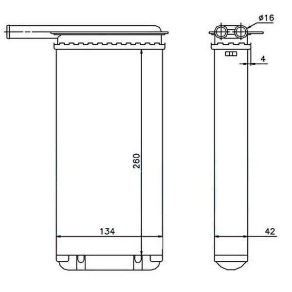 ORIS KFR082026 Kalorifer Radyatörü Courier 14- 1,5 1,6 TDCI