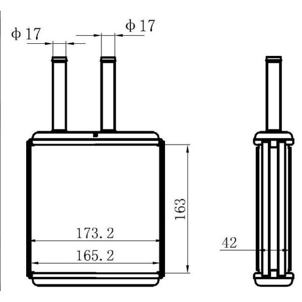 ORIS KKI008042 Kalorifer Radyatörü Brazing Kia Sportage 163X165X42 Otomatik/Mek