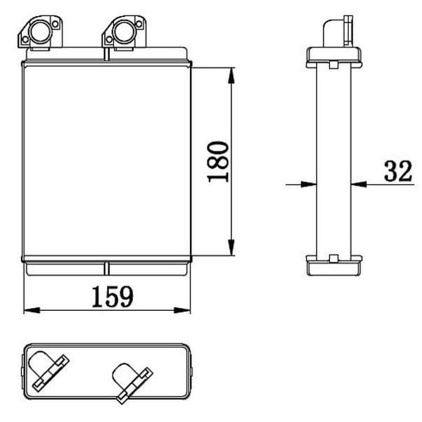 ORIS KMI043032 Kalorifer Radyatörü Brazıng Mitsubishi L200 06- 180X160X32 At/Mt Şanzıman 
