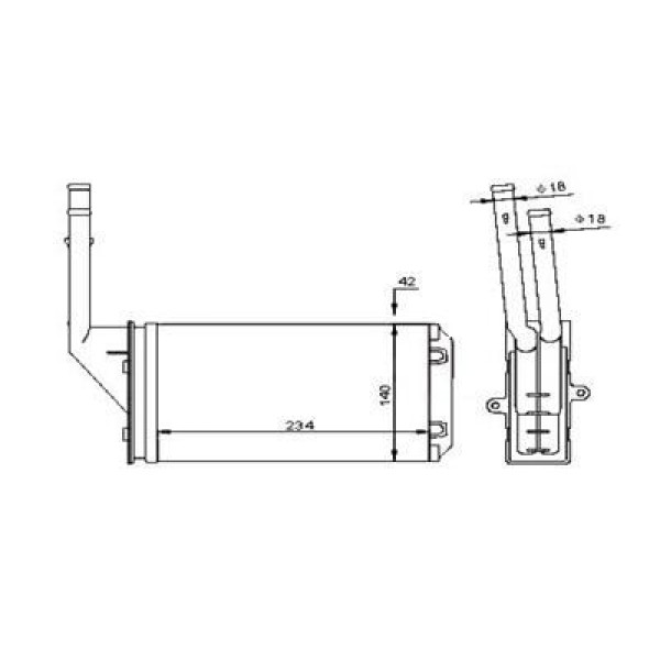 ORIS KPE002036 Kalorifer Radyatörü 106 91-96 Saxo 96-03 Ax 91-96 245X131X36